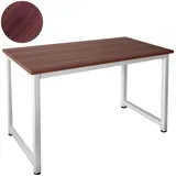 TSGPS Tisch Computertisch PC Schreibtisch Bürotisch 120 x 60 cm Teak Weiß Kingpower