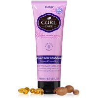 HASK Curl Care Intensiv tiefenpflegende Conditioner-Kur für lockiges Haar – vegan, tierversuchsfrei, farbsicher – Tube mit 198 ml