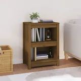 The Living Store Bücherregal Honigbraun 50x35x68 Cm Massivholz Kiefer - Holzregal - Buche - Bücherregal Massiv - Regal Wohnzimmer - Sideboard