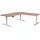 MCW Eckschreibtisch D40 hellbraun / Weiß