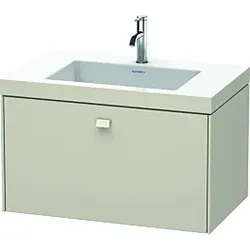 Duravit Brioso c-bonded Waschtisch mit Unterbau BR4601O9191, 80x48cm, Taupe, 1 Hahnloch
