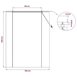 vidaXL Bambusrollo 130 x 220 cm Braun