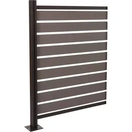Mendler Mülltonnenverkleidung HWC-K57 130 x 100 cm grau