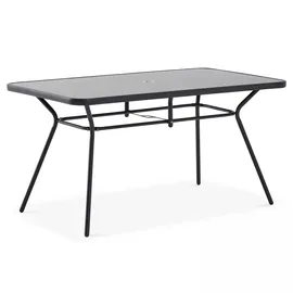 Oviala Gartenmöbel Set Tisch und 6 Klappstühle grau