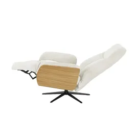 skagen studio Relaxsessel Mikkel Kunstleder 81 x 106 x 82 cm Creme mit Relax-Funktion