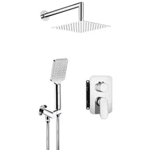 TRIZERATOP Unterputz-duschset Quadrat, mit Mischbox, Messing