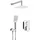 TRIZERATOP Unterputz-duschset Quadrat, mit Mischbox, Messing