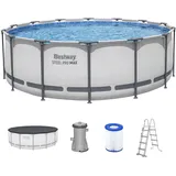 BESTWAY Steel Pro Max Frame Pool Set 427 x 122 cm inkl. Filterpumpe