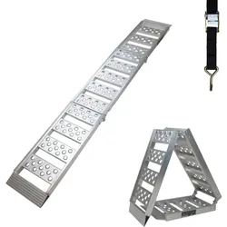 TRUTZHOLM 1x Auffahrrampe 2-fach klappbar 198cm Traglast 340kg Alu grau geloc...
