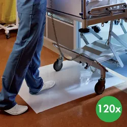 Einweg-Hygiene-Reinigungsmatte 66 x 114 cm, 4 x 30 Stk, weiß