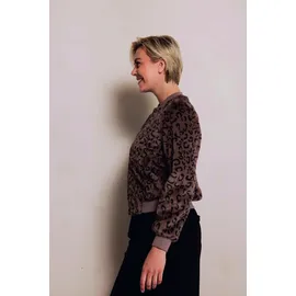 Zhrill Blouson ZHGIULIA moderner Look, aus Kunstfaser, Regular Fit, mit Eingrifftaschen braun S (36)
