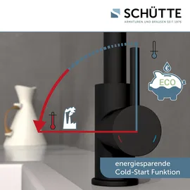Schütte Sensor-Spültischarmatur Vital mit Herausziehbarem Auslauf Schwarz Matt