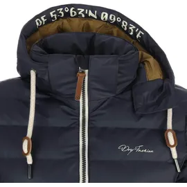 Dry Fashion Damen Polyurethan-Mantel Danzig gesteppt - Outdoor-Jacke wind- und wasserdicht in Navy Größe 36 - 36