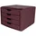 Helit Schubladenbox the green chameleon 26,5 x 33,2 x 21,5 cm 4-tlg. bordeaux-rot