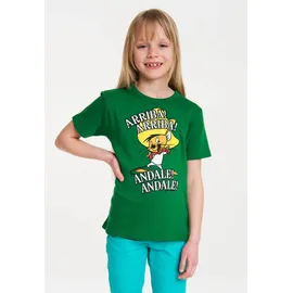 LOGOSHIRT T-Shirt LOGOSHIRT "Speedy Gonzales - Looney Tunes", Mädchen, Gr. 104/116, grün, 100% Baumwolle, bedruckt, normal, Rundhals, Shirts T-Shirt, mit tollem Frontprint