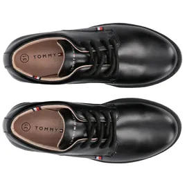 Tommy Hilfiger Schnürschuh TOMMY HILFIGER, Kinder, Gr. 33, schwarz, Lederimitat, Schuhe Schnürschuh, Konfirmationsschuh, Kommunionsschuh, Anzugschuh mit Lederfutter