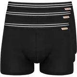 NUR DIE Boxershorts Cotton Stretch schwarz M 3er Pack