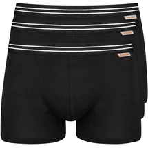 NUR DIE Boxershorts Cotton Stretch schwarz M 3er Pack