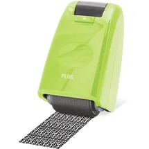 Plus Japan PLUS Japan, Datenschutz Rollstempel Camouflage Grün, Textschwärzer, Identitätsschutz, 1er Pack (1 x 1 Rollstempel)