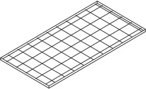 Säbu Gitterrost-Regalboden, 1000 x 500 mm, verzinkt
