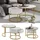 Vicco Madrid Marmor Weiß MDF 70 x 70 cm