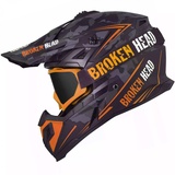 Broken Head Crosshelm Squadron Rebelution Orange + MX-2 Brille Orange