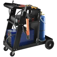 Pro.tec Schweißwagen für Schweißgeräte mit 3 Ablagefächern und Gasflaschenbehälter