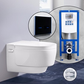 GEBERIT AquaClean Mera Classic Komplett-SET Dusch-WC mit neeos Vorwandelement,, 146200111+16766BM#SET,