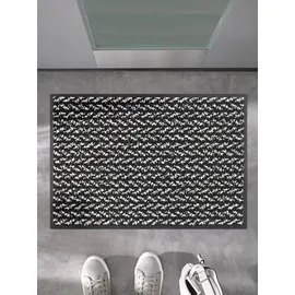 Wash+Dry Fußmatte Duo Pepper 40x60cm, innen und außen, waschbar, Grau
