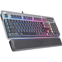 Thermaltake Argent K6 RGB Gaming Keyboard Titanium, MX LOW PROFILE RGB SPEED, USB, DE (GKB-KB6-LSSRGR-01)