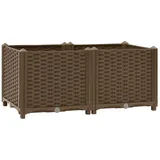 furnicato Hochbeet 80 x 40 x 38 cm Braun