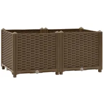 furnicato Hochbeet 80 x 40 x 38 cm Braun