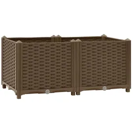 furnicato Hochbeet 80 x 40 x 38 cm Braun