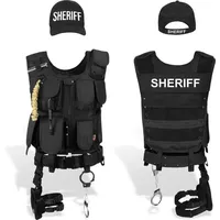 normani Polizei-Kostüm SWAT/POLICE/SECURITY Kostüm Karneval, Einsatzkostüm Agentenkostüm SWAT FBI POLICE SECURITY Faschingskostüm schwarz 6XL/Rechts | 6XL/Rechts