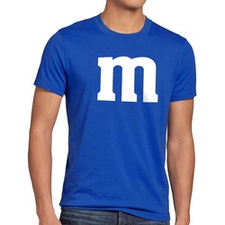 style3 Print-Shirt Herren T-Shirt m Fasching Karneval Kostüm Gruppenkostüm Umzug Verkleidung Fun blau