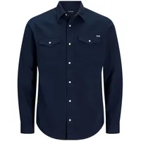JACK & JONES Sheridan Langarmhemd Dark Navy / Slim Fit L