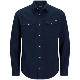 JACK & JONES Sheridan Langarmhemd Dark Navy / Slim Fit L