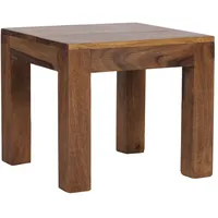 KADIMA DESIGN Beistelltisch Sheesham, Holz, Echtholz, Quadratisch,Quadratisch, Stativgestell, 45x40x45