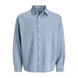 JACK & JONES Langarmhemd Blau XL