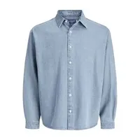 JACK & JONES Langarmhemd Blau XL