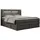 MKS Boxspringbett GOLD-5 KING LED 160/200 Dunkelgrau Velvet - H4,