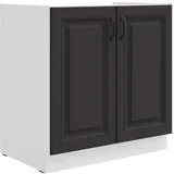 Küchen-Preisbombe Spülenschrank Stilo 80 x 0 x 0 cm Grau-Weiß