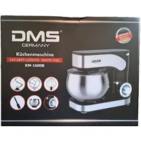 DMS Küchenmaschine Knetmaschine Farbe: Schwarz, 6 Liter, 1600 W, Rühren KM-1600B