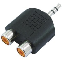 Omnitronic Audio-Adapter 2x Cinch-Buchse - 1x 3,5mm Klinken-Stecker Stereo
