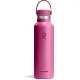 Hydro Flask - Standard Mouth Trinkflasche 621ml (21oz) - Isolierte Wasserflasche aus Edelstahl - Sportflasche mit auslaufsicherem Flex Deckel & Gurt - Thermoflasche Spülmaschinenfest - Reef
