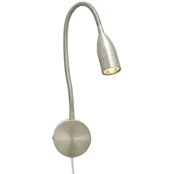 Fischer-Honsel LED-Wandleuchte  1-flammig  Nickel matt   , silber