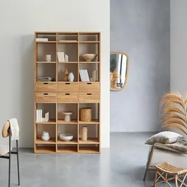 Tikamoon Bücherregal 120 x 0 x 220 cm Braun