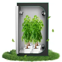Aufun Grow Zelt, Grow Tent 120x120x200cm Growschrank für Pflanzen Zuchtzelt Gewächshaus Box Garten Anzucht Gemüse Kräuter Grow Schrank, Indoor Anbauzelt, Growroom für Blumen klein Tomaten Hydro Green