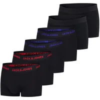 JACK & JONES Boxershorts Herren 6er Pack Basic Trunks Pack 4 L