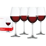 Spiegelau 4-teiliges Rotweinglas Set, Weingläser, Kristallglas, 550 ml,